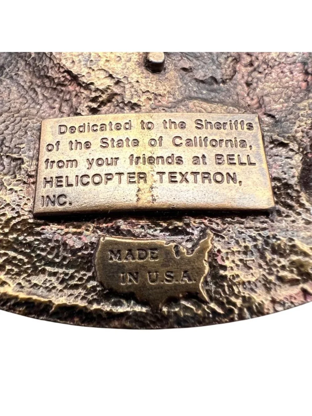 Sonoma County 1990 CSSA Limited Edition Sheriff Belt Buckle Bell Helicopter USA
